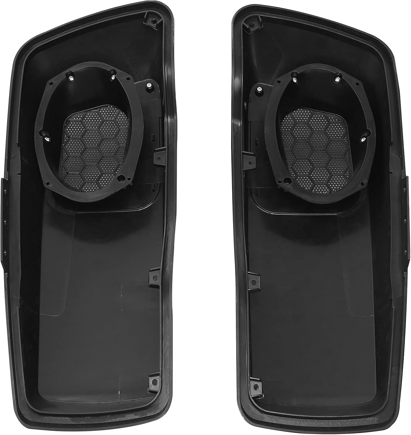 HR3 Black Denim Saddlebag Lids w/ 6'x9' Speaker Grills Compatible with 2014-later Harley Touring Road Glide Street Glide Ultra Limited Electra Glide Standard
