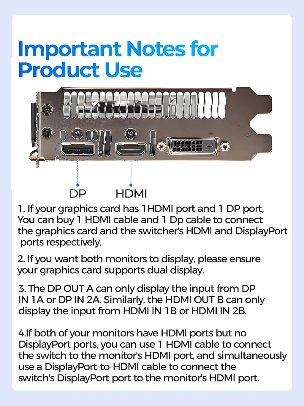 HDMI2.1+DP1.4 KVM Switch 8K60Hz 4K120Hz, 2 Monitors 2 Conputers, Share Mouse and Keyboard, U-Disk, Printer, 3 USB3.0 Ports 1 USB-C/Type-c Port 5Gbps