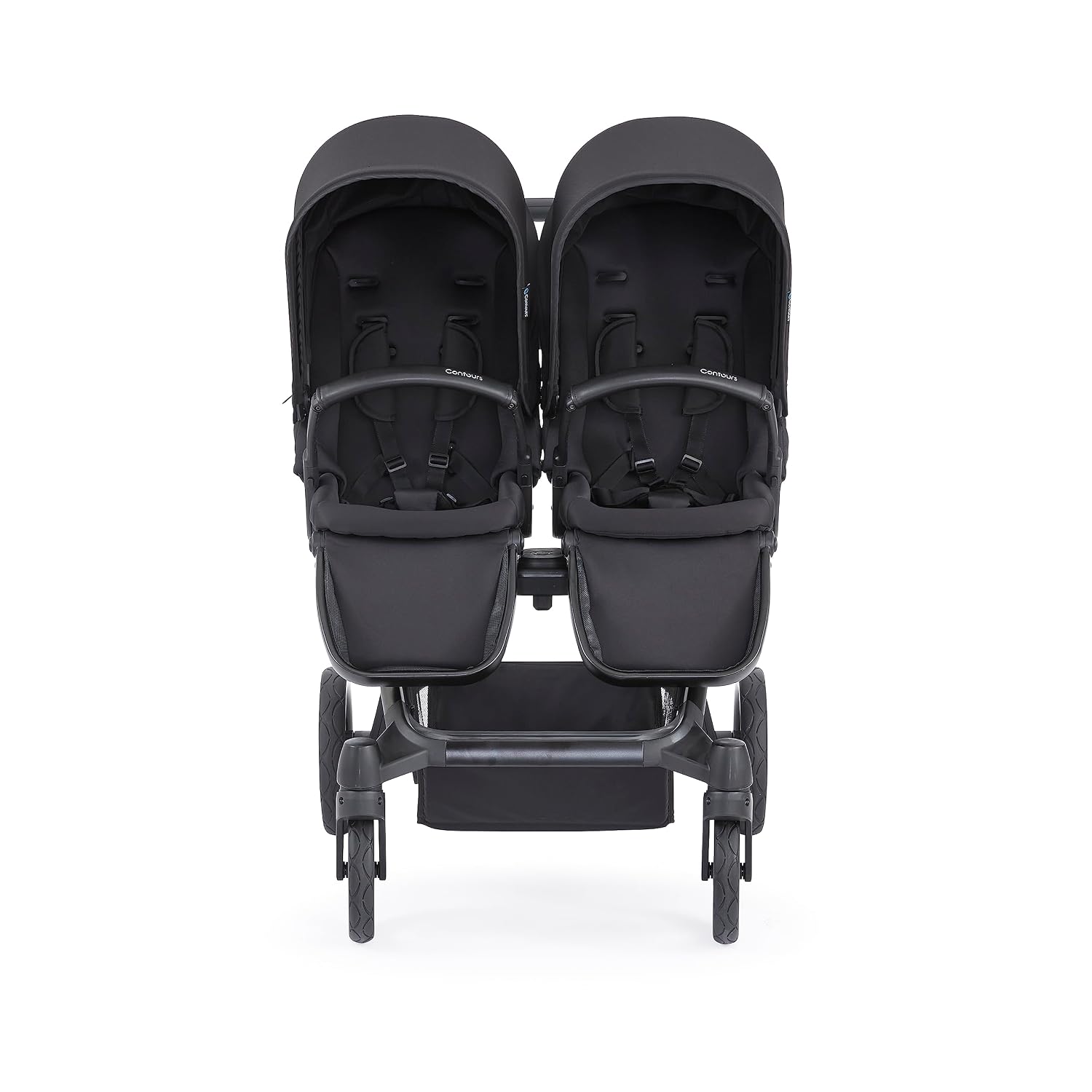 Contours Full Size Second Seat Accessory, Exclusive Compatibility with Element Baby Stroller (Model ZL032), Reversible Seating, Removable Napper Bar, UPF 50+ Canopy, Single to Double Mode, Black