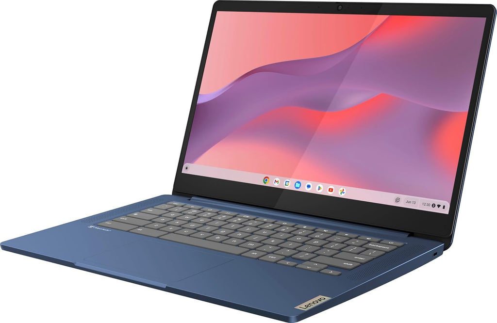 Lenovo Chromebook 14 Touchscreen Laptop (14' FHD Touch Display, 8-Core MediaTek Kompanio 520, 4GB RAM, 128GB Storage (64GB eMMC+64GB SD)), Webcam, 13-Hrs Long-Battery Life, Chrome OS, Abyss Blue