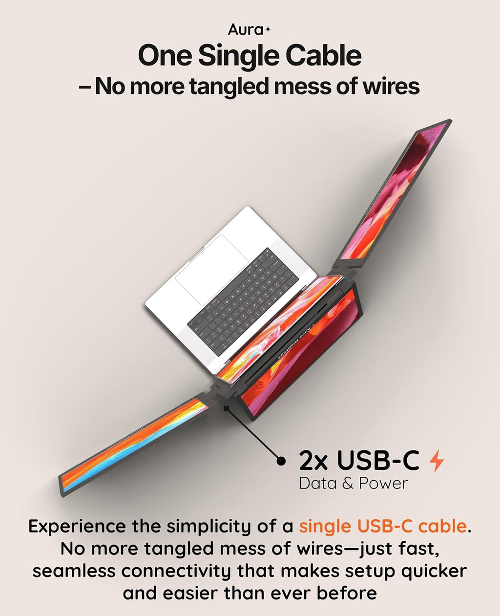 Triple Boost Pro 15.6' | Premium Triple Portable Monitor Extender | Full Aluminum | Quad Screens | 3×15.6' FHD 1080P HDR IPS | USB-C & USB-A | Compatible with 11'-18' Laptops