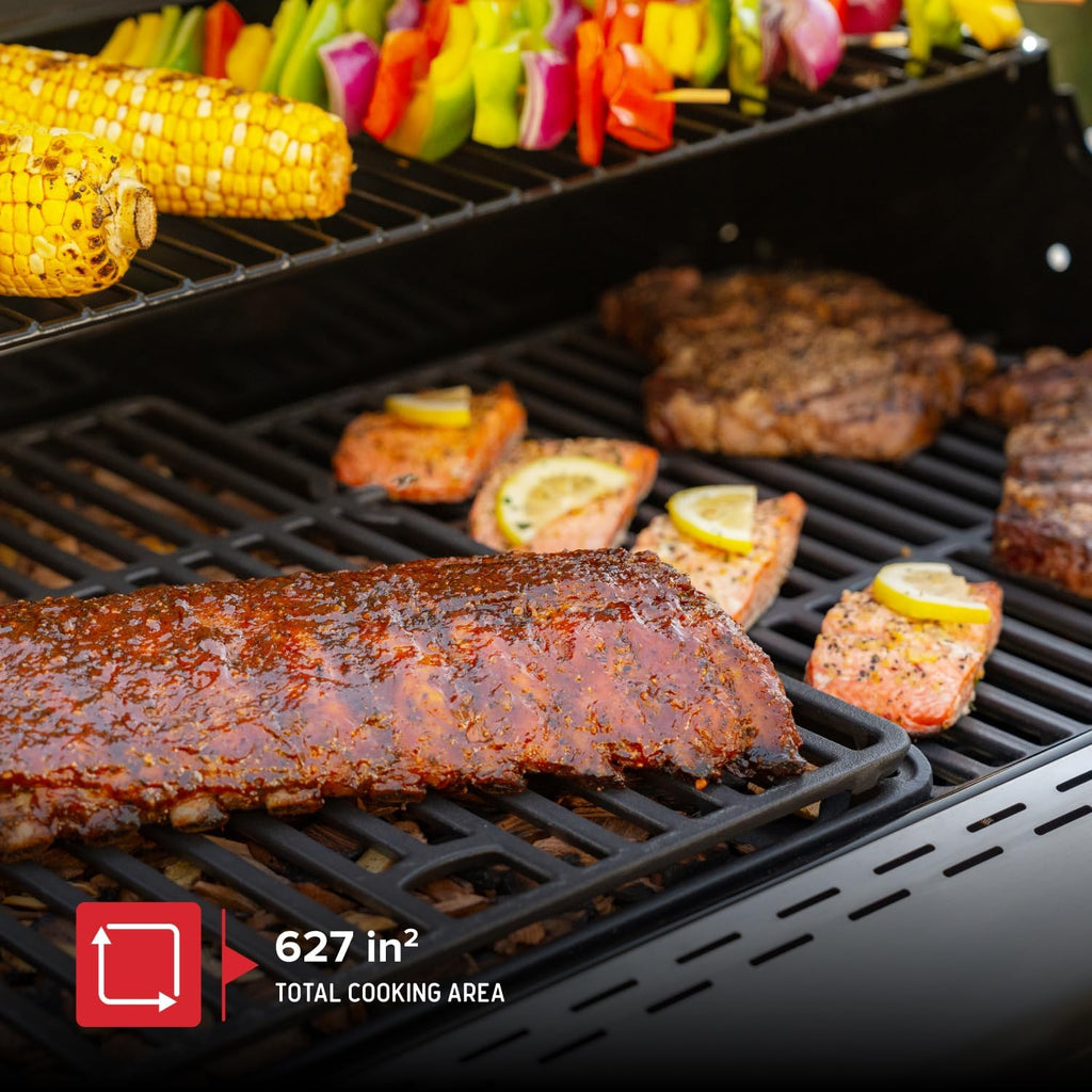 Nexgrill 4-Burner Dual Fuel Gas Grill with Side Burner and Griddle Insert, 626 SQ In Total Cooking Space, 59,000 BTUs Output, BBQ Grill Perfect for Outdoor Gatherings - 720-0958HE