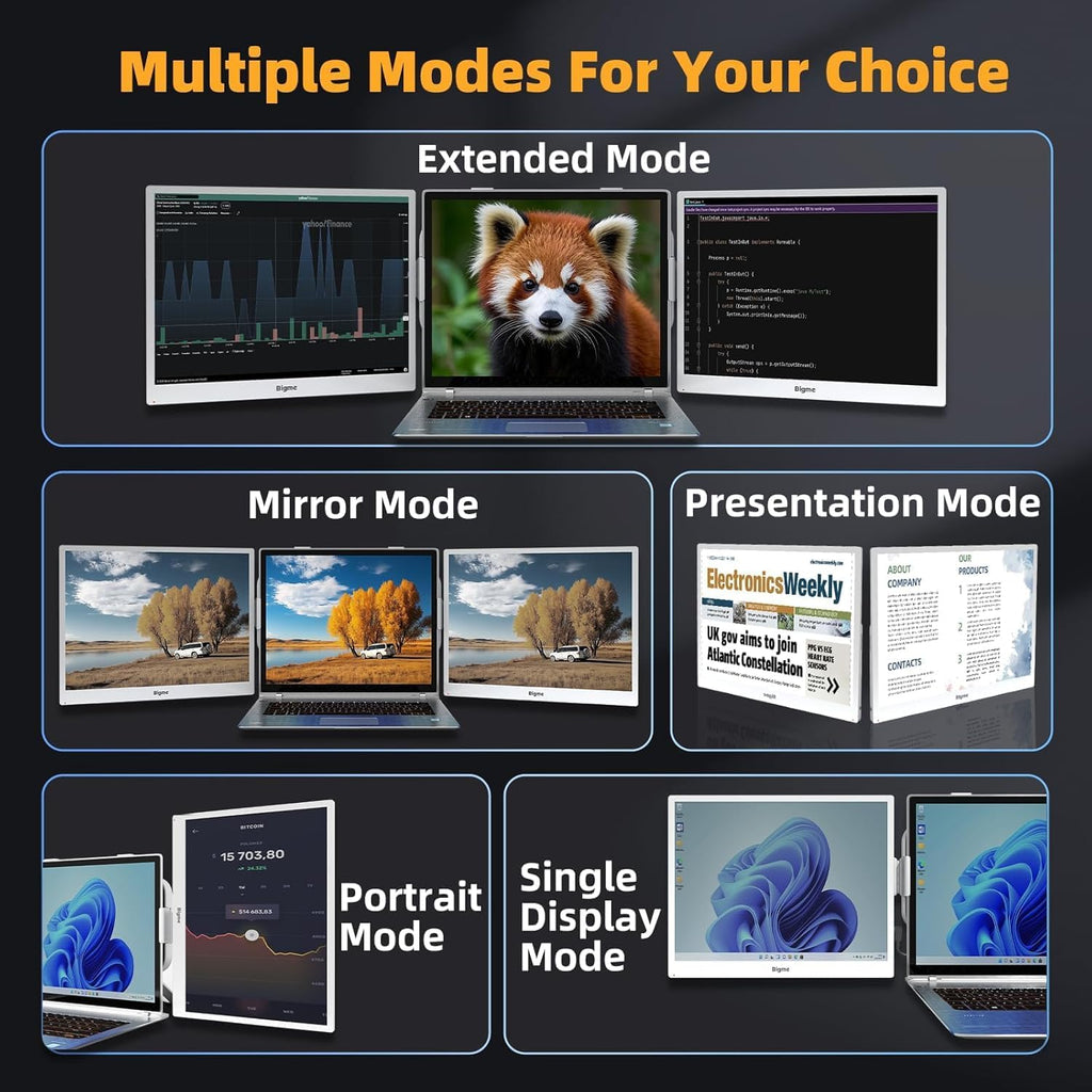 Bigme B13 Color Epaper Monitor 13.3 Inch, 2 x Type C and 1 x Mini HDMI Ports, Built-in Speakers