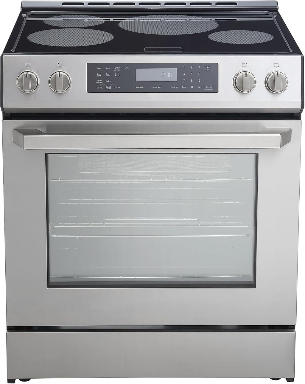 Rangaire RRI303GS 30' Glass Touch Induction Range Oven - Stainless Steel, Induction Burners, True Convection, Self Cleaning, Easy Reach Racks