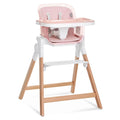 Evolur Tiny Throne 3-in-1 Convertible High Chair, Removable & Dishwasher Safe Tray, Converts to Booster Seat & Adult Stool, Easy-to-Clean Feeding Solution – Grapefruit Pink