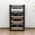 Audio Rack 2/3/4/5 Tier Stereo Rack Audio Equipment Rack Audio Open Rack Cabinet HiFi Rack Adjustable Audio-Video Shelving Durable(Natural,5 Tier)