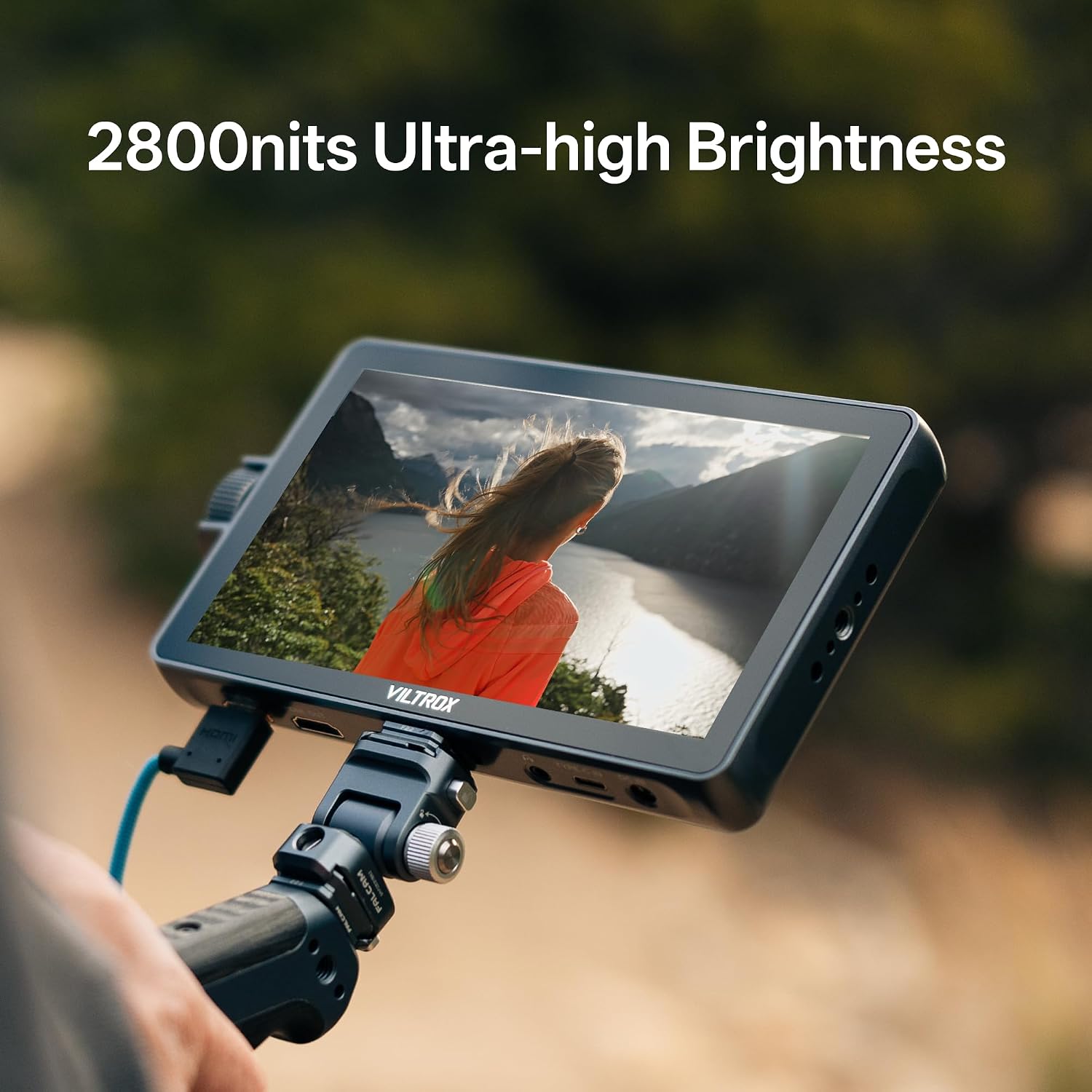 VILTROX DC-A1 2800nit Video Field Monitor, 7 Inch Touchscreen 60Hz 4K Camera External Monitor with Cooling Fans, 1920x1080 DSLR Monitor 4K HDMI in/Out, 170° Wide Angle