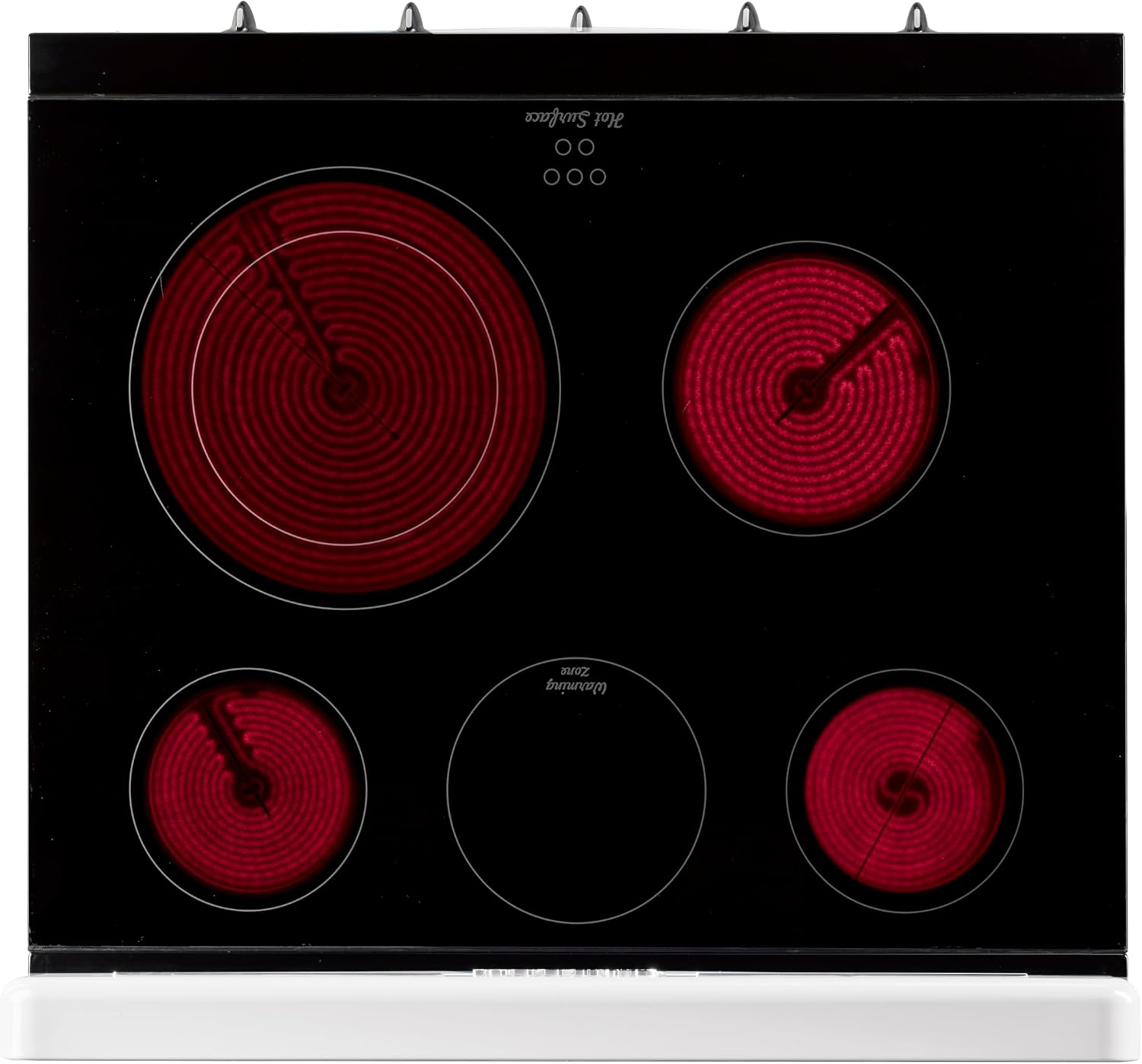 Unique Appliances Classic Retro Radiant Electric Range, Freestanding Electric Range with 5-Element Glass Cooktop, Convection Oven, and Oven Light, 30', Marshmallow White