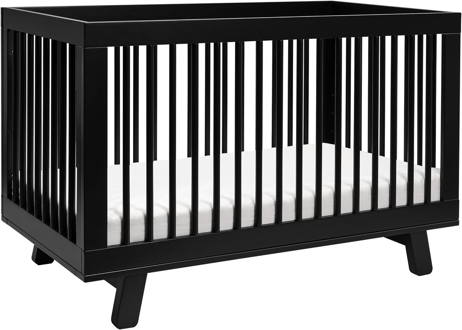 Babyletto Hudson 3-in-1 Convertible Baby Crib - GREENGUARD Gold Certified Convertible Crib to Toddler Bed & Daybed - Wooden Baby Bed with 4 Adjustable Mattress Heights - Easy to Assemble - Black