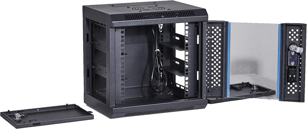 KENUCO SOHO Mini 10'' Rack for 10'' Patch Panels, Shelves, SOHO Active Components | Fan Not Included | NOT for 19'' Rack | 6U