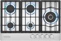 Empava 30-Inch Gas Stove Cooktop - 5 Italy SABAF Sealed Burner NG/LPG Convertible in Stainless Steel
