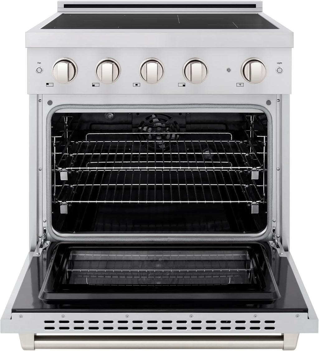ZLINE 30 in. 4.2 cu. ft. Paramount Induction Range with 4 Element Cooktop and Electric Convection Oven in Stainless Steel (SINR30)