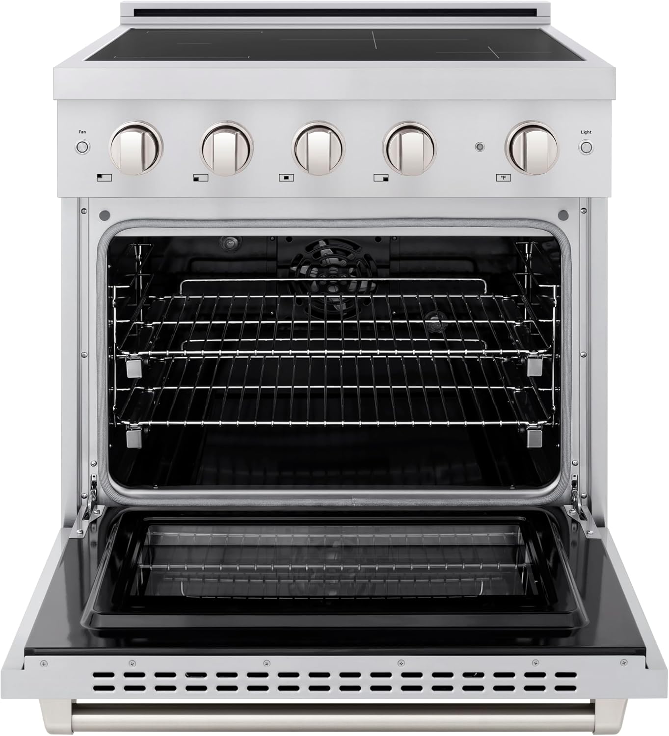 ZLINE 30 in. 4.2 cu. ft. Paramount Induction Range with 4 Element Cooktop and Electric Convection Oven in Stainless Steel (SINR30)