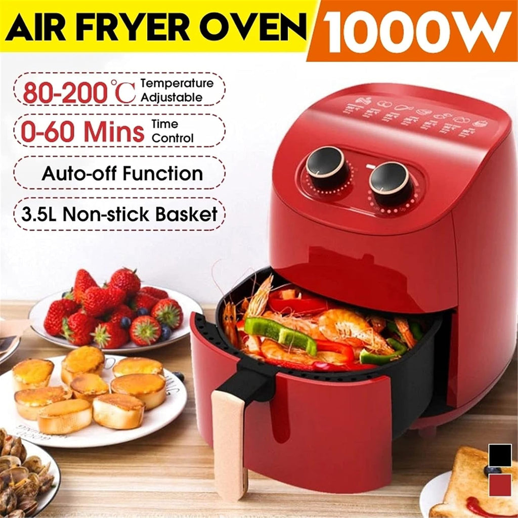 Air Fryers For Home Use Air Fryer 1000W Kitchen Oven Oil Free Low Fat Healthy Cooker Oven 3.5L Comfortable anniversary