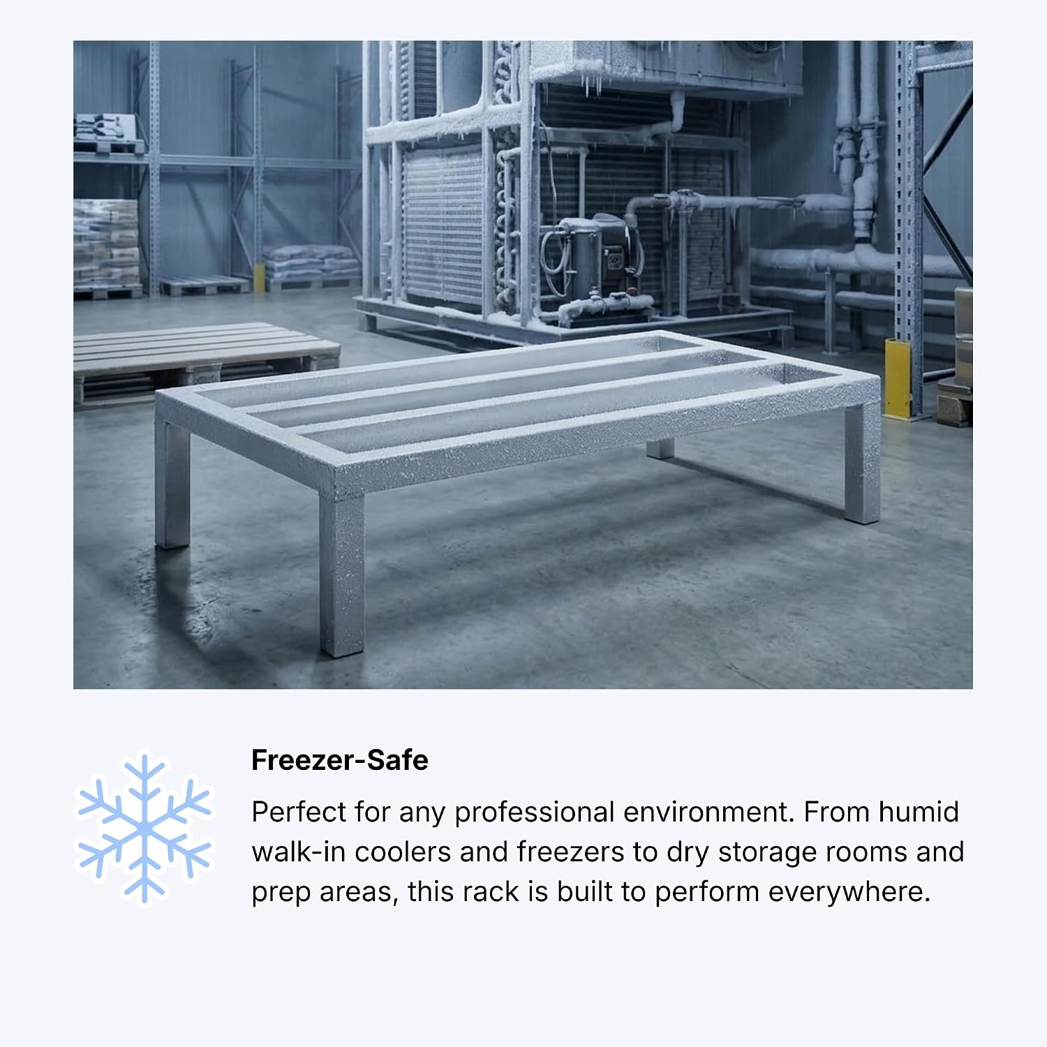 48'' x 24'' x 8'' Aluminum Welded NSF Certified Dunnage Rack - 1780 lb. Capacity, for Restaurant, Storage, Warehouse, Garage