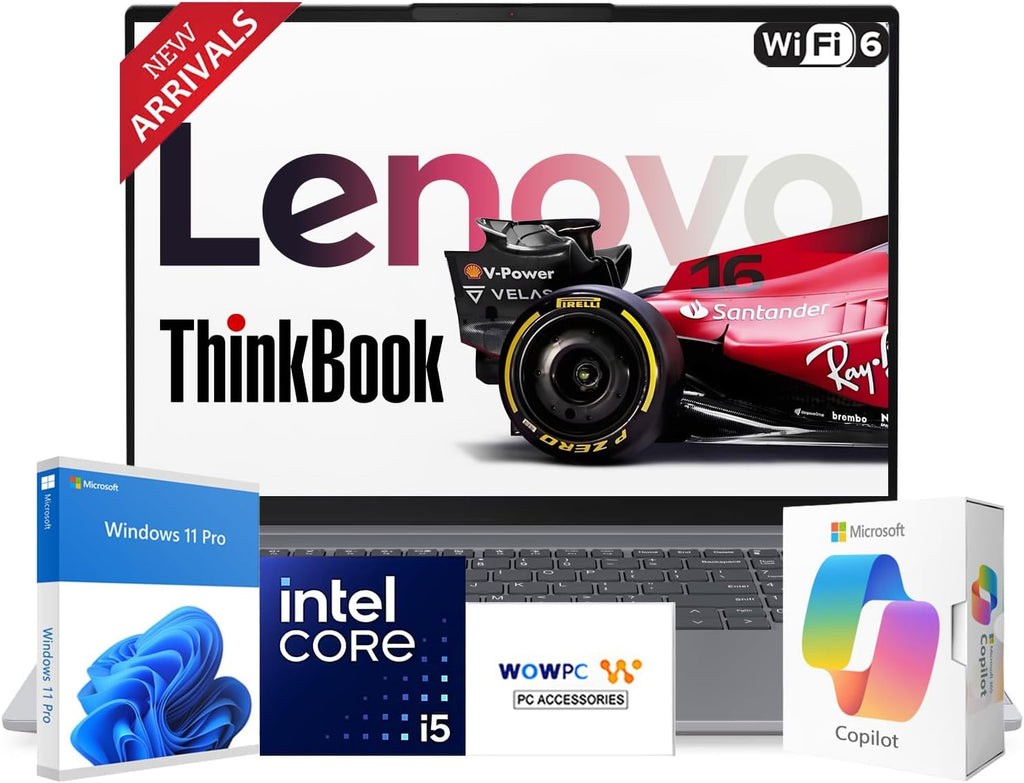Lenovo 2026 New Generation 16' WUXGA Thinkbook Business Laptop, Intel Core i5-13420H Processor, 16GB RAM, 1TB Storage(512GB SSD + 500GB External), Long Battery Life, Ultra Quiet Design, Windows 11 Pro