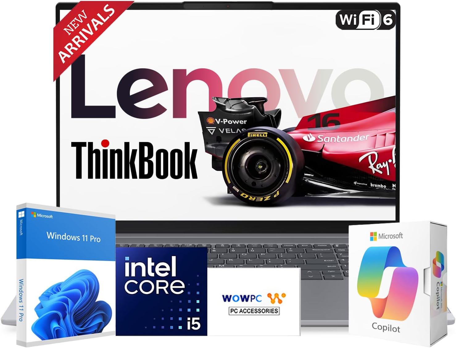 Lenovo 2026 New Generation 16' WUXGA Thinkbook Business Laptop, Intel Core i5-13420H Processor, 16GB RAM, 1TB Storage(512GB SSD + 500GB External), Long Battery Life, Ultra Quiet Design, Windows 11 Pro
