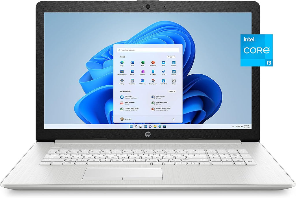 HP 17 Laptop PC, 11 Generation Intel Core, 4 GB RAM, 256 GB SSD, UHD Graphics, 17.3' HD+ Display, Windows 11 Home, Wi-Fi & Bluetooth Combo, 7 Ports, Long Battery Life, HD Webcam (17-by4025nr, 2022)