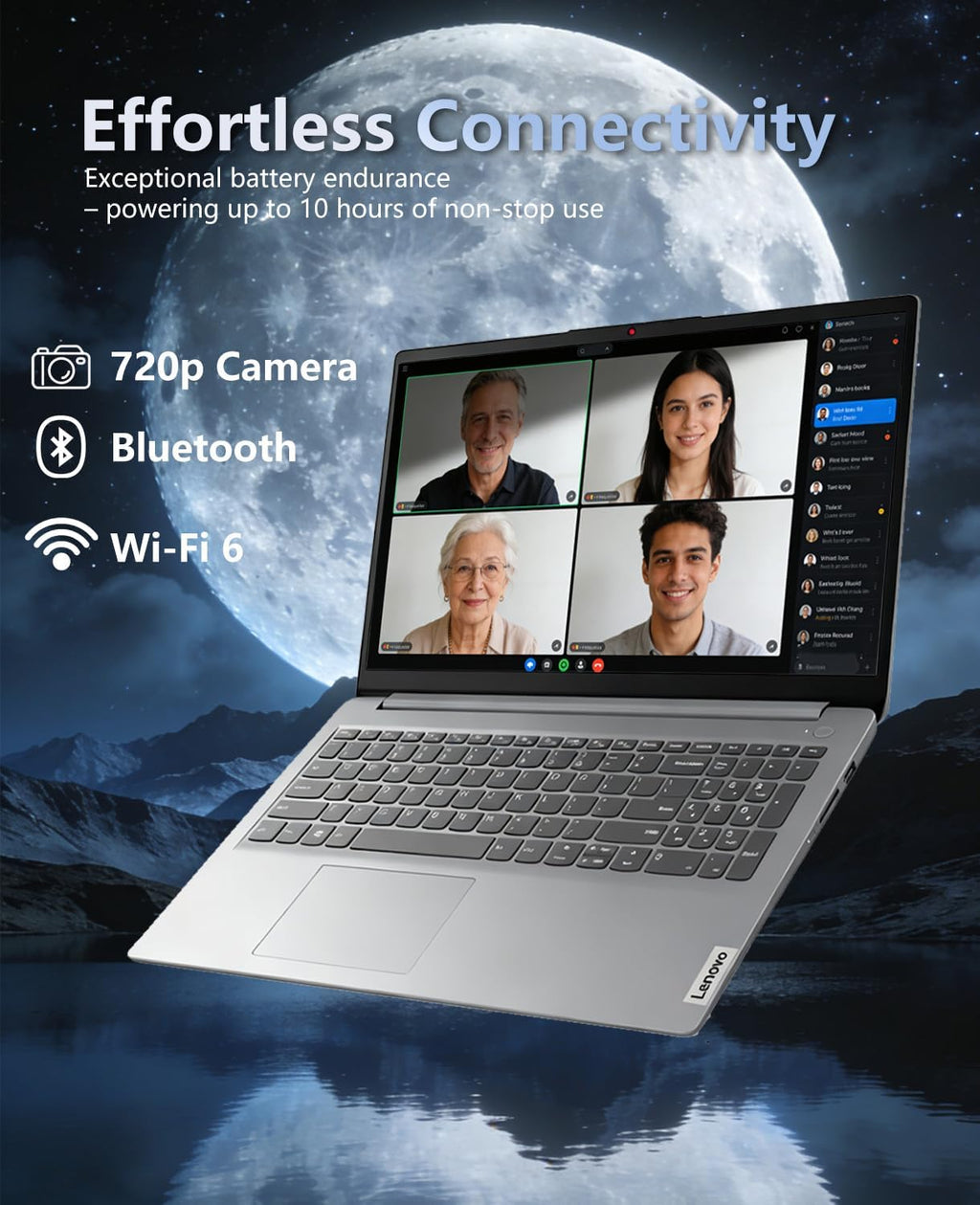 Lenovo IdeaPad 1i Laptop, Intel Core i5-1335U（10-core） Processor, Microsoft Office, 15.6'' FHD Display, 16GB RAM 256GB SSD, Copilot AI, Windows 11 Pro, Wi-Fi 6, HDMI, Alpacatec Accessories