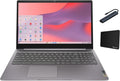 Lenovo IdeaPad 3i Chromebook 15.6' FHD Laptop, Intel Celeron N4500, 4GB Memory, 64GB eMMC Storage, Chrome OS, Artic Grey with Accessories