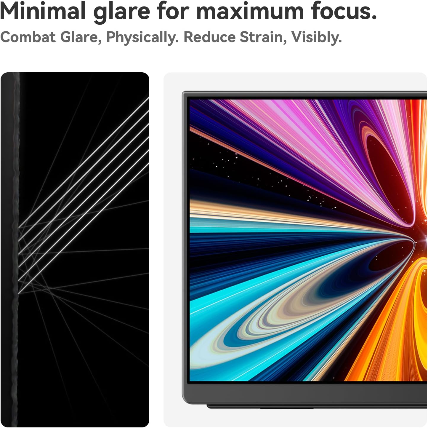 EHOMEWEI Q5 16' 2.5K 120Hz Portable Monitor, QLED 100% DCI-P3 Nano Matte Anti-Glare, Ultra-Slim Aluminum, Mac-Compatible for MacBook Pro/Air, iPad, Laptop, Windows Desktop, Consoles