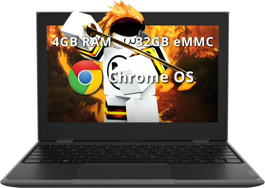 Lenovo Chromebook 100e (2nd Gen) 11.6' HD Laptop, MediaTek MT8173C, 4GB LPDDR3, 32GB eMMC, Integrated PowerVR GX6250, 720P HD Webcam, WiFi 5, Chrome OS, Black (Renewed)