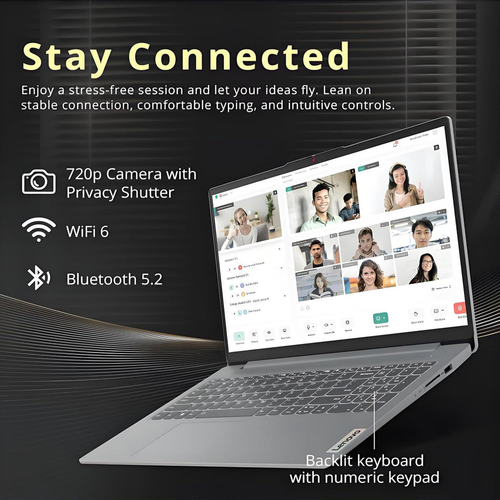 Lenovo Ideapad Slim 3 Laptop for Student & Business with Microsoft Office, Backlit Keyboard, AMD Ryzen 5 5625U (Beats i7-1260U), 15.6' FHD Display, 16GB RAM, 512GB SSD, Windows 11 Pro, WOWPC USB