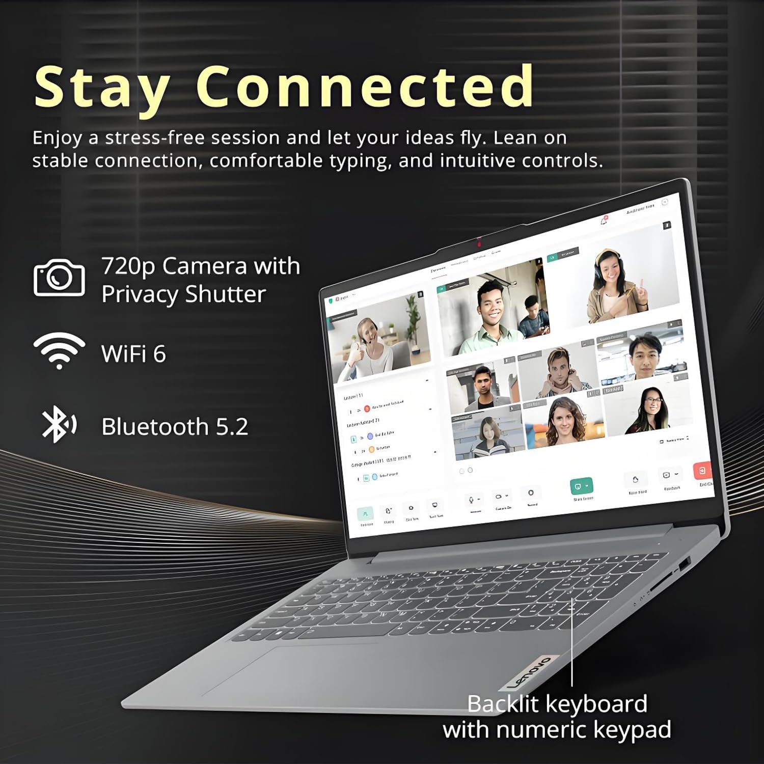 Lenovo Ideapad Slim 3 Laptop for Student & Business with Microsoft Office, Backlit Keyboard, AMD Ryzen 5 5625U (Beats i7-1260U), 15.6' FHD Display, 16GB RAM, 512GB SSD, Windows 11 Pro, WOWPC USB