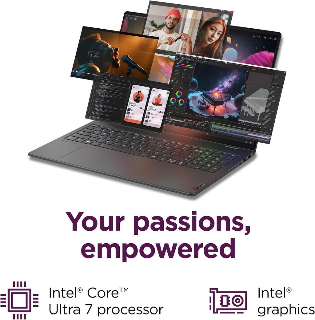 Lenovo Yoga 7i 2-in-1 Laptop, 16' 2K Touchscreen Display, Core Ultra 7 155U (Up to 4.80 GHz), 16GB DDR5, 2TB PCIe 4.0 SSD, Wi-Fi 6E, Backlit KB, FP Reader, TB 4, Webcam, Keypad, PDG HDMI, Win 11 Pro