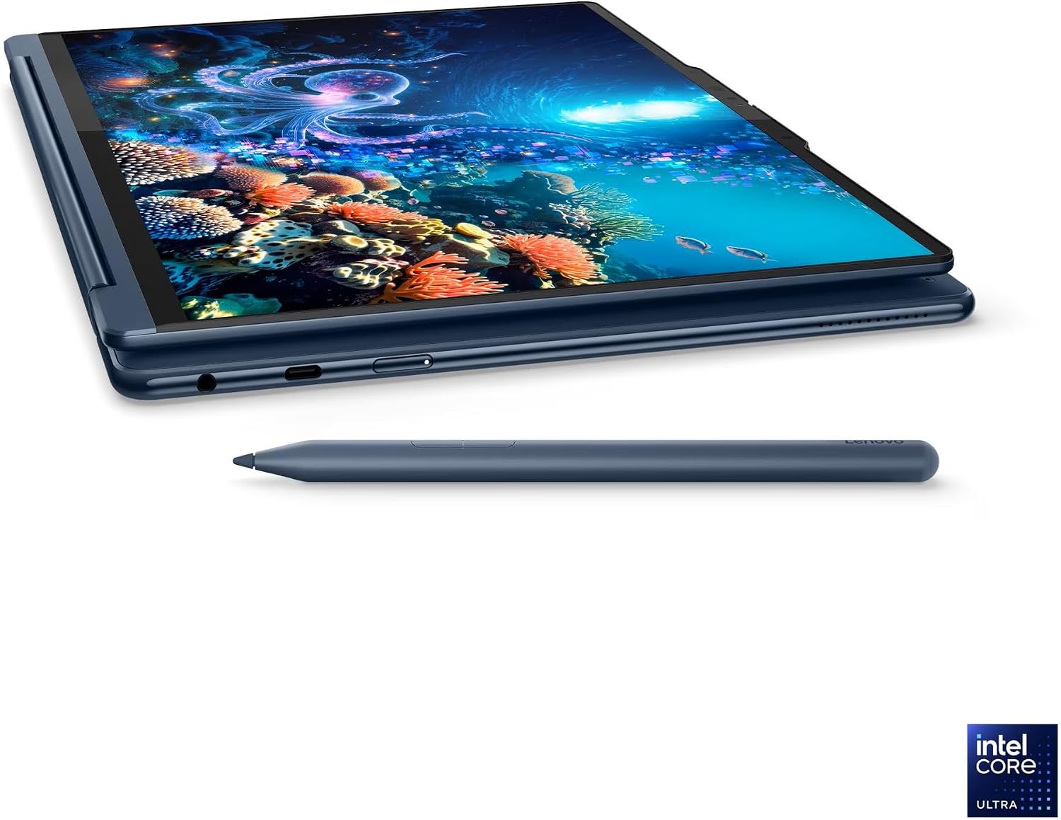 Lenovo Yoga 9i 2-in-1 Aura Edition Laptop with Intel Core Ultra 7 258V Processor,14' 2.8K 1,100 nits(HDR) OLED, Touchscreen Display, 32GB LPDDR5X-8533MT/s Memory, 1TB SSD, Wi-Fi 7, Pen, and Win 11 Pro