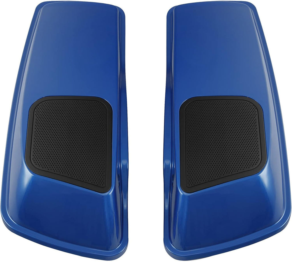 HR3 Electric Blue Saddlebag Lids w/ 6'x9' Speaker Grills Compatible with 2014-later Harley Touring Road Glide Street Glide Ultra Limited Electra Glide Standard Models