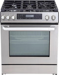 Rangaire RRG303GS 30' Glass Touch Gas Range Oven - Stainless Steel, Sealed Burners, True Convection, Self Cleaning, Easy Reach Racks
