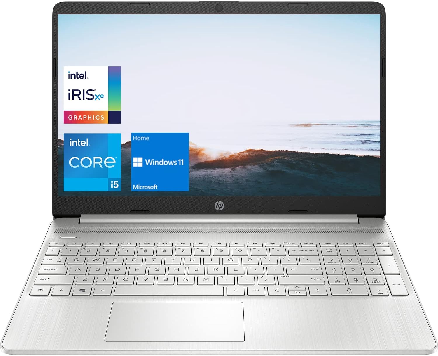 HP 15 Notebook Laptop, 15.6' FHD Display, Intel Core i5-1135G7, 24GB DDR4 RAM, 512GB PCIe NVMe SSD, Webcam, Wi-Fi, Bluetooth, Windows 11 Home, Silver