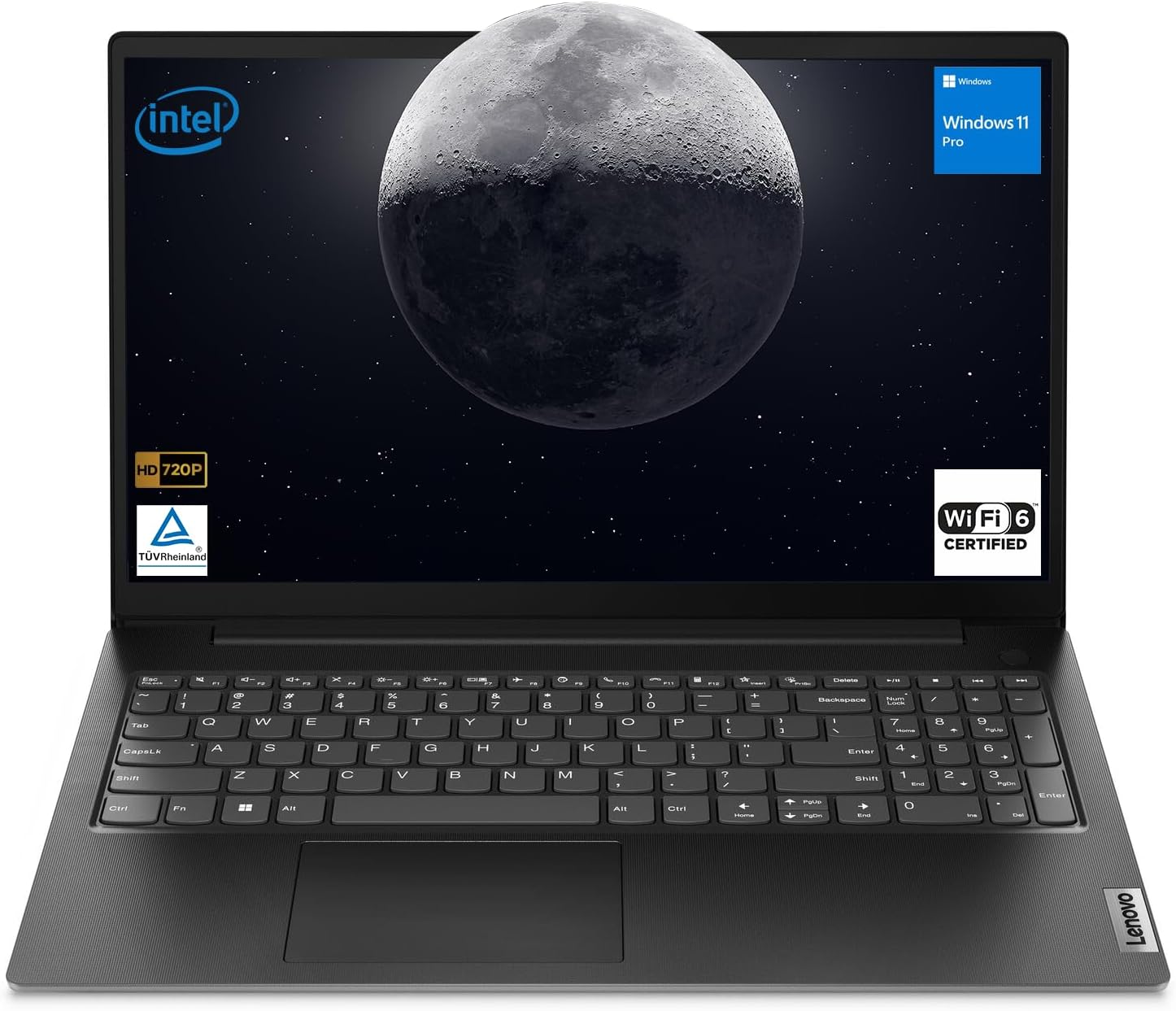 Lenovo V15 Laptop | Intel Pentium Silver N6000 Processor | 15.6' FHD (1920 x 1080) | 24GB RAM | 512GB SSD | Ethernet RJ-45 | Military Durability | Windows 11 Pro | Black (Renewed)