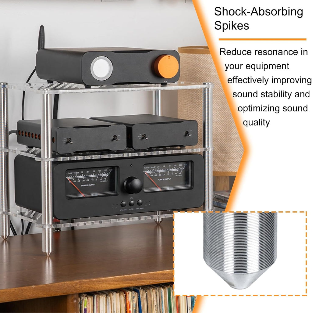 3-Tier AV Media Stand Corner Shelf Multifunctional Entertainment Center, AV Equipment Cabinet Display Stand, Audio Storage Rack for Living Gaming Room