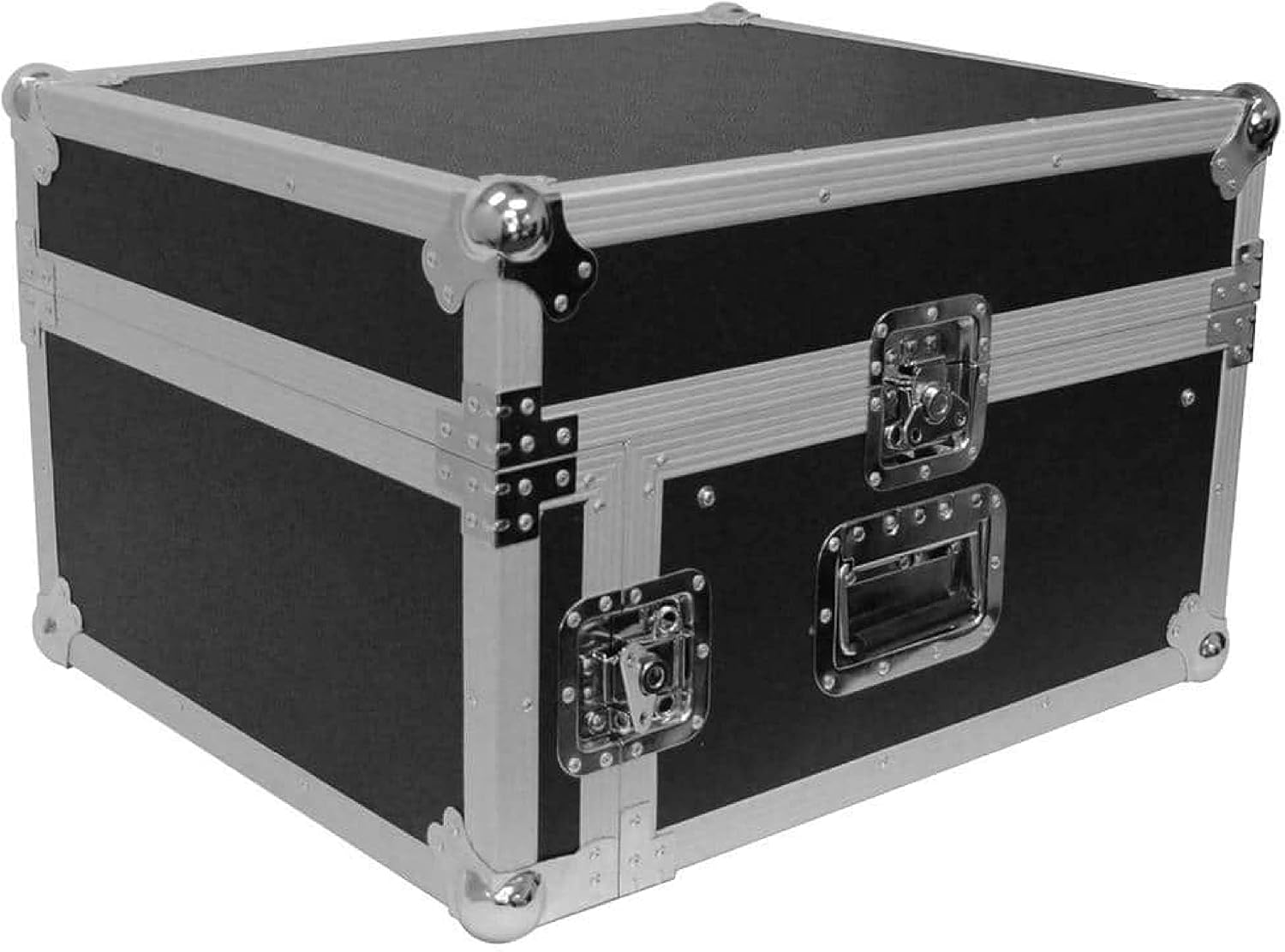 Seismic Audio - SAMRC-4U - 4 Space Rack Case with Slant Mixer Top - PA/DJ Pro Audio Road Case