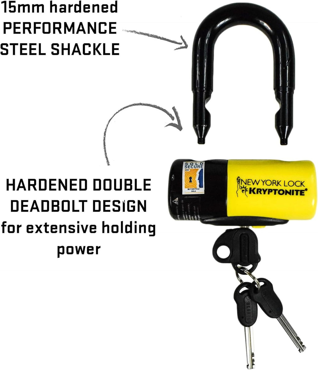 Kryptonite New York Fahgettaboudit Chain 1415 & New York Disc Lock
