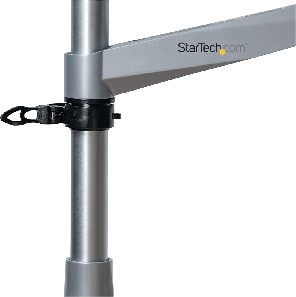 StarTech.com Desk Mount Monitor Arm, for UHD, iMac and Apple Thunderbolt Displays up to 49' (30.9lb/14kg), Articulating Height Adjustable Single Monitor Pole Mount, Clamp or Grommet Base, TAA
