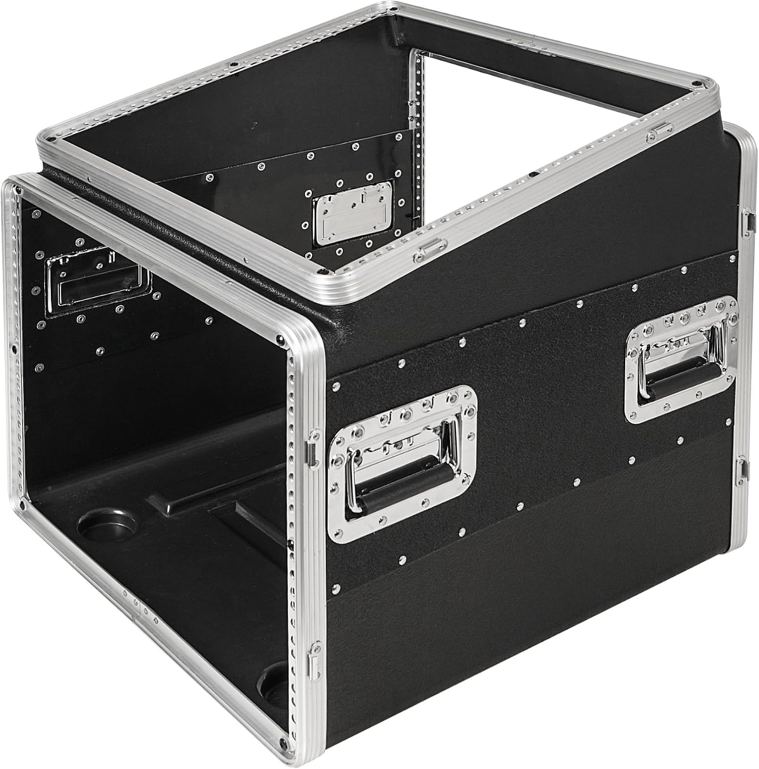 Sound Town Lightweight and Compact 8U ATA ABS Rack Case, with Slant Mixer Top, 21' Depth, 10U Top and 8U Side Spaces (STMR-A10X8U)