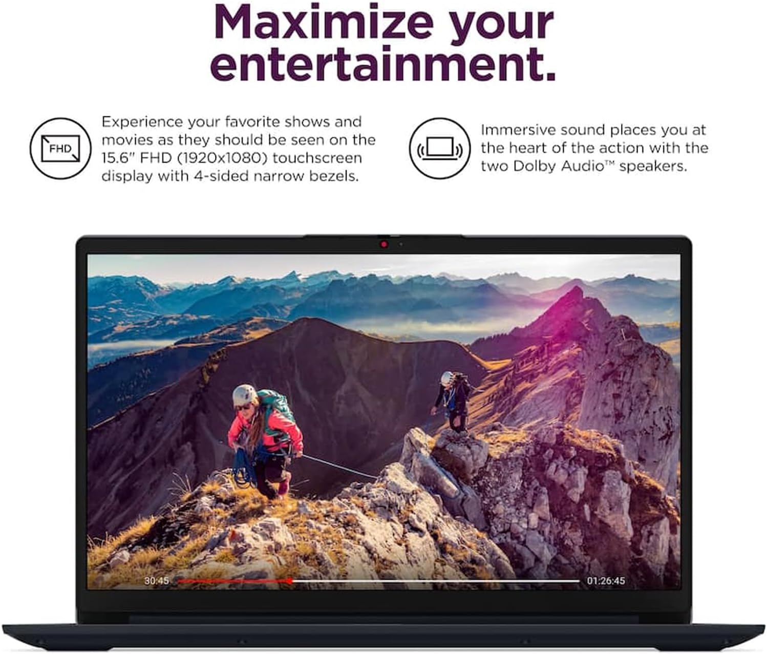 Lenovo Ideapad, 15.6' FHD Touchscreen Laptop, 13th Gen Intel Core i5-1335U 10-core Processor, 12GB RAM, 512GB SSD, Intel Iris Xe Graphics, Wi-Fi 6, Windows 11 Home, Abyss Blue, EAT 16GB USB Pen