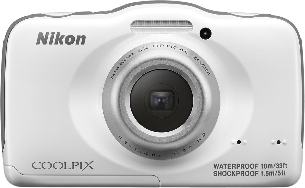 Nikon COOLPIX S32 Waterproof Shockproof Compact Digital Camera - White