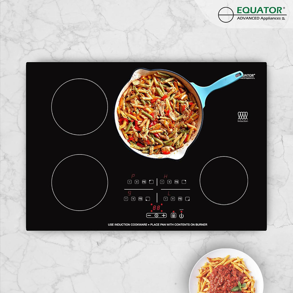 Equator 30' Modern Built-in Stainless Steel Induction Cooktop 4 Burner