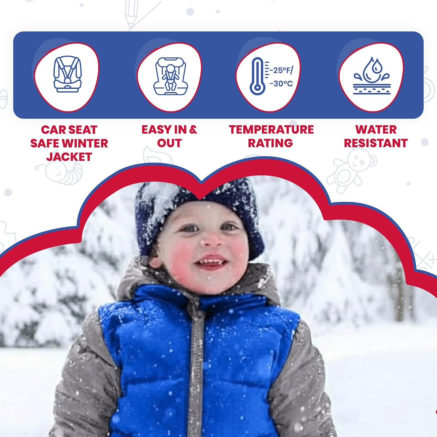ONE KID The Road Coat Down | Car Seat Safe Winter Jacket | Crash Tested | Unisex | 12 Months-8 Years