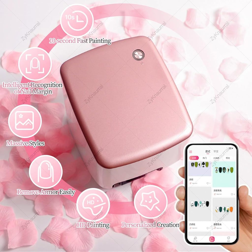 3D Nail Printer Robot Nail Painting Machine Smart Nail Printer - Digital Intelligent Nail Art Printer for Kids/Nail Salon/Manicure/Nail Lovers