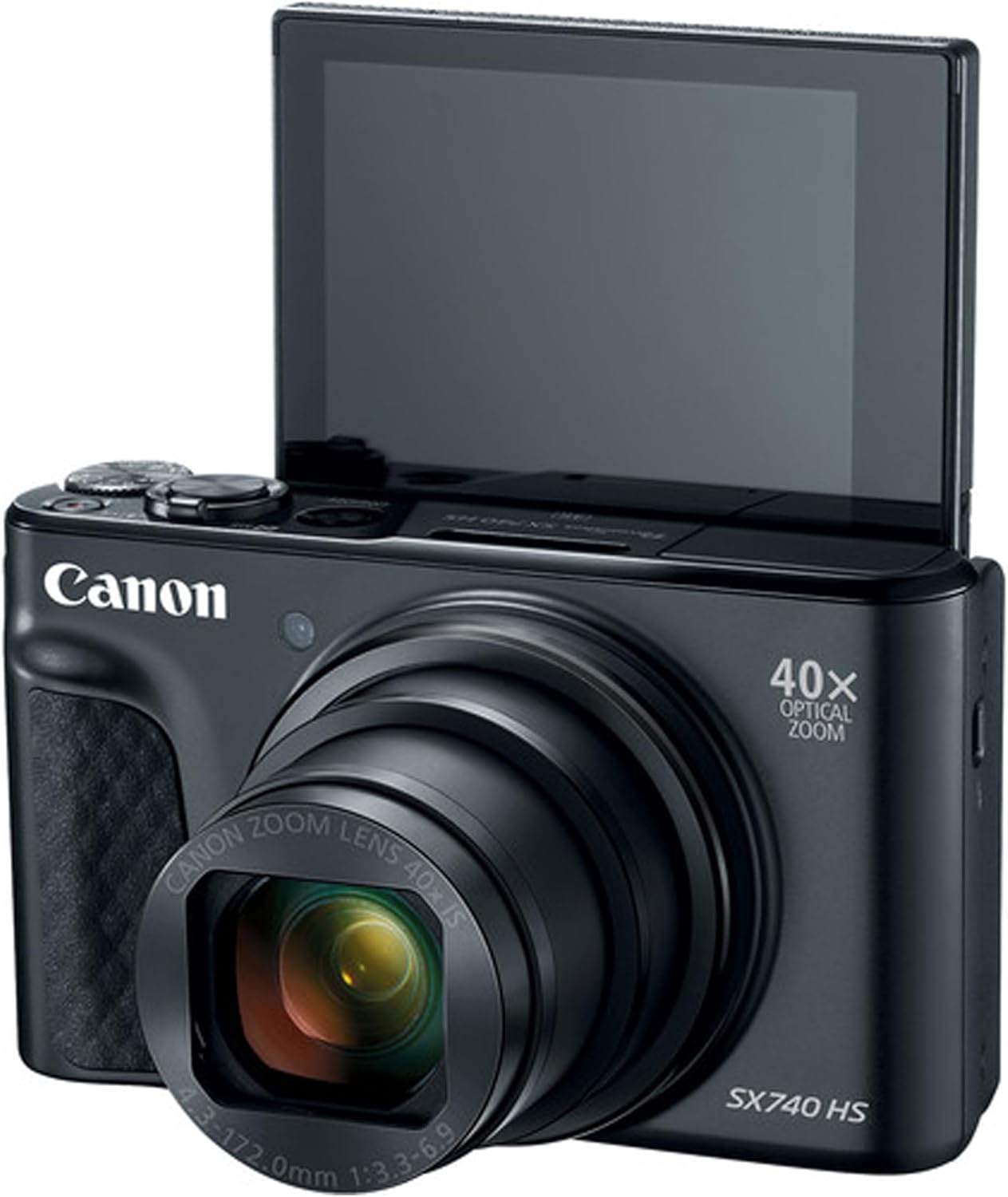 Canon Powershot SX740 HS Digital Camera (Black) + 64GB Memory + Stabilizing Grip + Software Pack +More (Value Bundle) (Renewed)