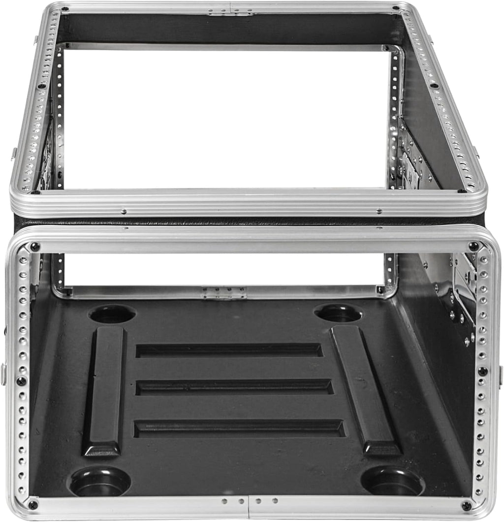Sound Town Lightweight and Compact 6U ATA ABS Rack Case, with Slant Mixer Top, 21' Depth, 10U Top and 6U Side Spaces (STMR-A10X6U)