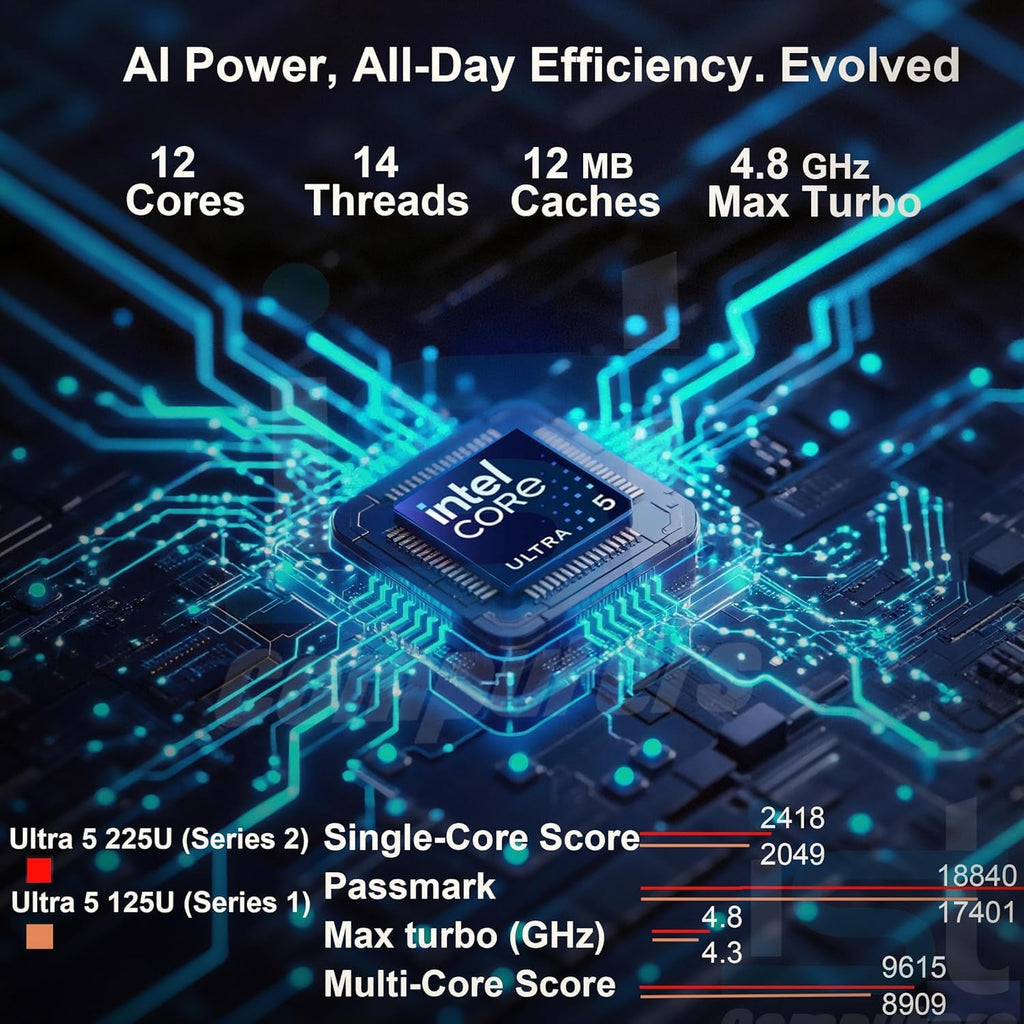 Lenovo ThinkPad T14 G6 Business AI PC Laptop, 14' FHD+ Touchscreen, Intel 12-Core Ultra 5 225U (> Ultra7 155U), 16GB DDR5, 512GB SSD, Thunderbolt 4, Backlit, Fingerprint, IR Webcam, Windows 11 Pro