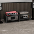 Audio Rack Stereo Rack Audio Equipment Rack Audio Open Rack Cabinet HiFi Rack Audio-Video Shelving with Stone Plate and Carbon Steel(Nero,2 Tier)