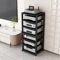 Entertainment Center for TV, Audio Video Components, Stereo Equipment, Gaming Consoles - Media Stand with Open Storage Shelves for Streaming Devices