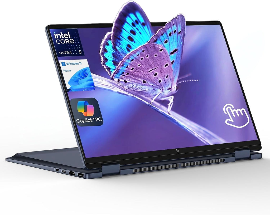 HP OmniBook X Flip 14 2-in-1 Laptop, Laptop Touchscreen 14' WUXGA IPS, Intel 8-core Ultra 5 226V, Intel Arc 130V GPU, 16GB RAM 512GB SSD, Thunderbolt 4, Windows 11 Home
